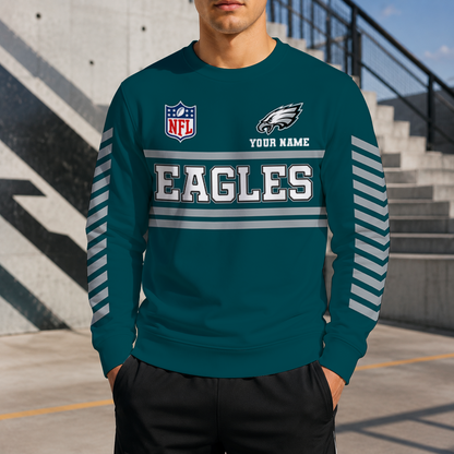 FINAL SALE - NEW CUSTOMIZED NFL02 PPE PHILADELPHIA EAGLES UNISEX SWEATSHIRT