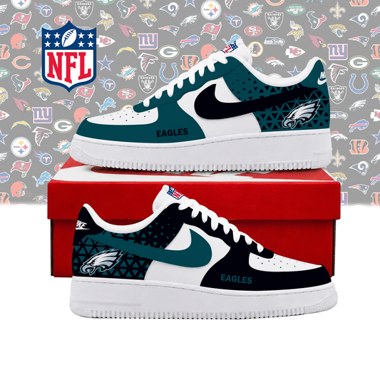 SPECIAL EDITION - NEW CUSTOMIZED NFL02 PPE PHILADELPHIA EAGLES AF1 SHOES