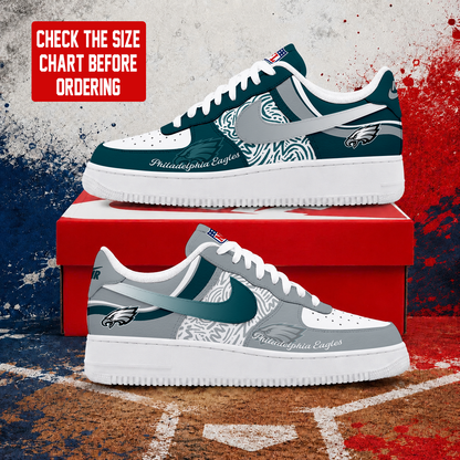 FLASH SALE - NEW CUSTOMIZED NFL02 PPE PHILADELPHIA EAGLES AF1 SHOES
