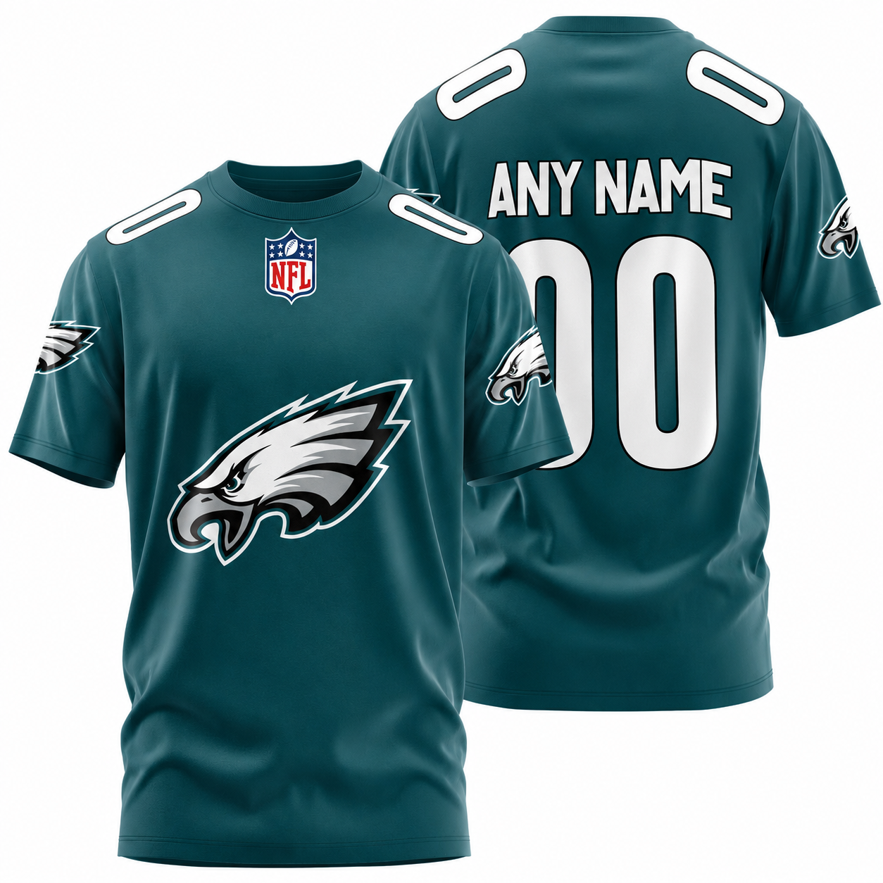 FINAL SALE - NEW CUSTOMIZED NFL02 PPE PHILADELPHIA EAGLES T-SHIRT, POLO SHIRT, ZIP POLO SHIRT, SWEATSHIRT, HOODIE & ZIP HOODIE