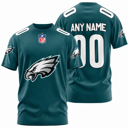 FINAL SALE - NEW CUSTOMIZED NFL02 PPE PHILADELPHIA EAGLES T-SHIRT, POLO SHIRT, ZIP POLO SHIRT, SWEATSHIRT, HOODIE & ZIP HOODIE