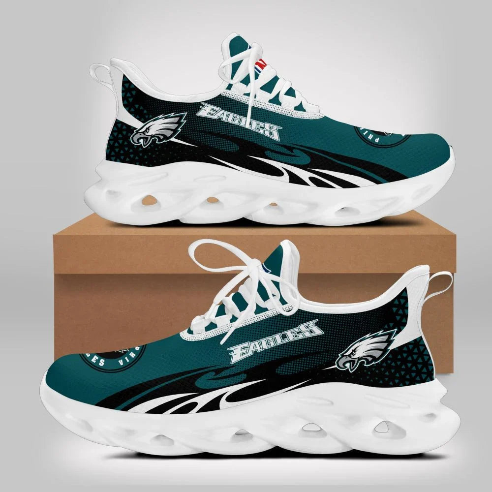VIRAL EDITION - NEW CUSTOMIZED NFL02 PPE PHILADELPHIA EAGLES UNISEX MAX SOUL SHOES
