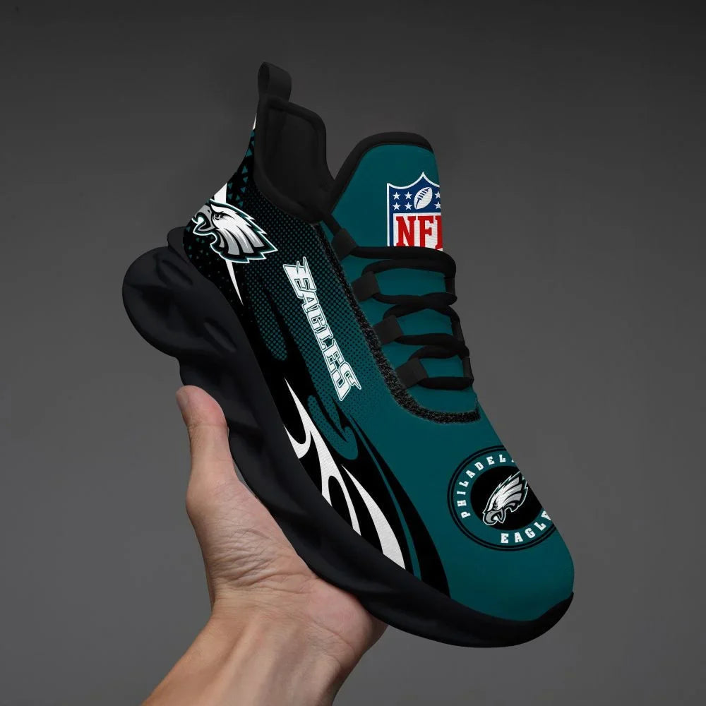VIRAL EDITION - NEW CUSTOMIZED NFL02 PPE PHILADELPHIA EAGLES UNISEX MAX SOUL SHOES