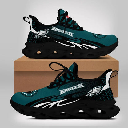 VIRAL EDITION - NEW CUSTOMIZED NFL02 PPE PHILADELPHIA EAGLES UNISEX MAX SOUL SHOES