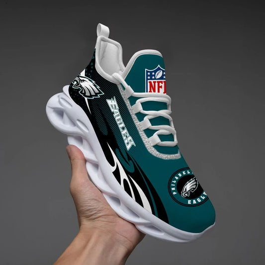 VIRAL EDITION - NEW CUSTOMIZED NFL02 PPE PHILADELPHIA EAGLES UNISEX MAX SOUL SHOES