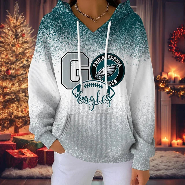 SPECIAL EDITION - NEW CUSTOMIZED NFL02 PPE PHILADELPHIA EAGLES RIBBED HOODIE & SWEATSHIRT