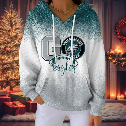SPECIAL EDITION - NEW CUSTOMIZED NFL02 PPE PHILADELPHIA EAGLES RIBBED HOODIE & SWEATSHIRT