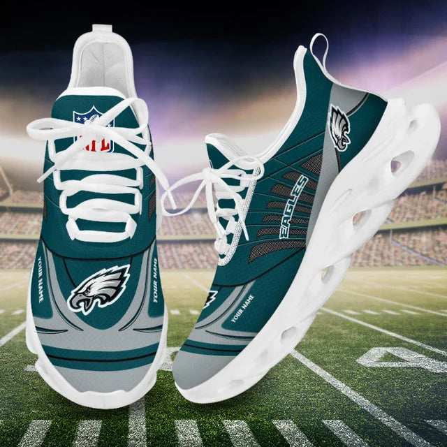 SPECIAL EDITION - NEW CUSTOMIZED NFL02 PPE PHILADELPHIA EAGLES UNISEX MAX SOUL SHOES