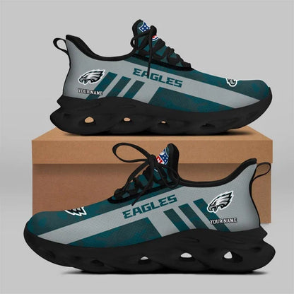 VIRAL EDITION - NEW CUSTOMIZED NFL02 PPE PHILADELPHIA EAGLES UNISEX MAX SOUL SHOES