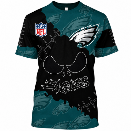 SPECIAL EDITION - NEW CUSTOMIZED NFL02 PPE PHILADELPHIA EAGLES HALLOWEEN SKULL APPAREL FOR FANS