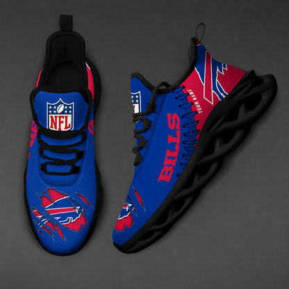 FINAL SALE - NEW CUSTOMIZED NFL03 BFB BUFFALO BILLS UNISEX MAX SOUL SHOES