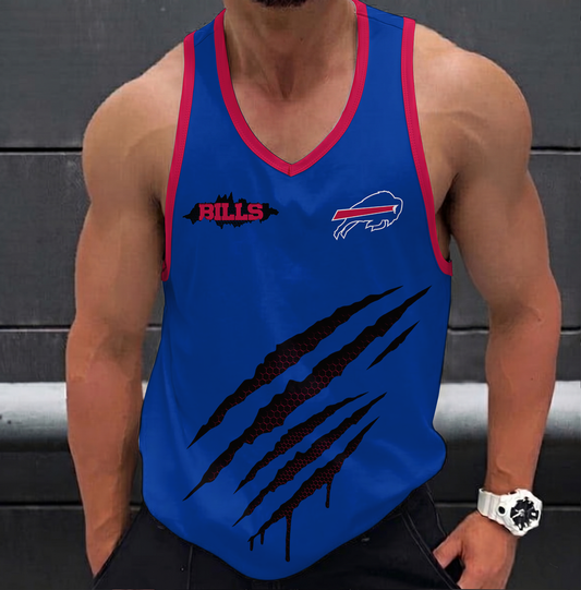LIMITED EDITION - NEW CUSTOMIZED NFL03 BFB BUFFALO BILLS UNISEX TANK TOP