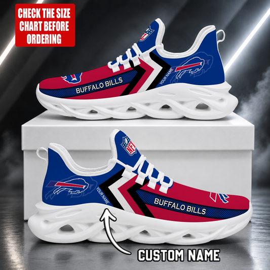 FINAL SALE - NEW CUSTOMIZED NFL03 BFB BUFFALO BILLS UNISEX MAX SOUL SHOES