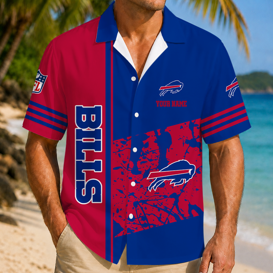 FINAL SALE - NEW CUSTOMIZED NFL03 BFB BUFFALO BILLS UNISEX HAWAIIAN SHIRT