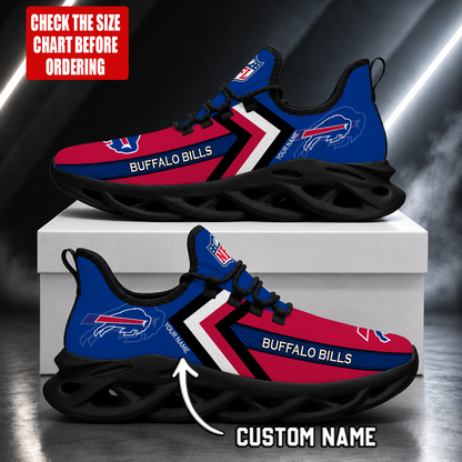 FINAL SALE - NEW CUSTOMIZED NFL03 BFB BUFFALO BILLS UNISEX MAX SOUL SHOES