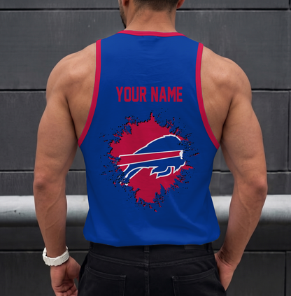 LIMITED EDITION - NEW CUSTOMIZED NFL03 BFB BUFFALO BILLS UNISEX TANK TOP