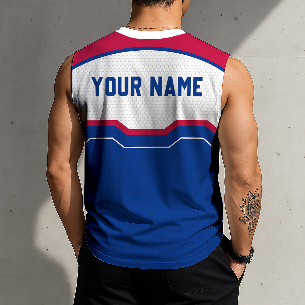 FINAL SALE - NEW CUSTOMIZED NFL03 BFB BUFFALO BILLS MEN'S GYM SHIRT