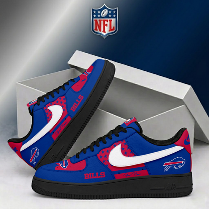 LIMITED EDITION - NEW CUSTOMIZED NFL03 BFB BUFFALO BILLS AF1 SHOES