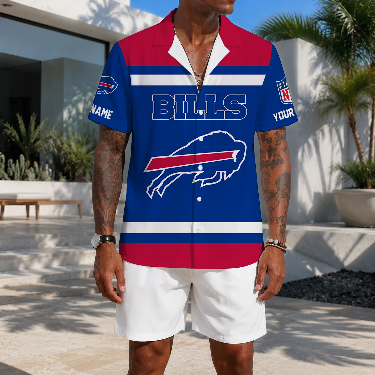 FLASH SALE - NEW CUSTOMIZED NFL03 BFB BUFFALO BILLS UNISEX HAWAIIAN SHIRT