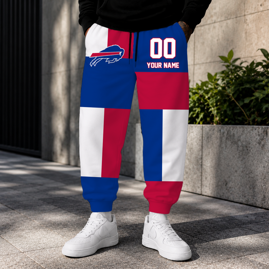 VIRAL EDITION - NEW CUSTOMIZED NFL03 BFB BUFFALO BILLS SWEATPANTS