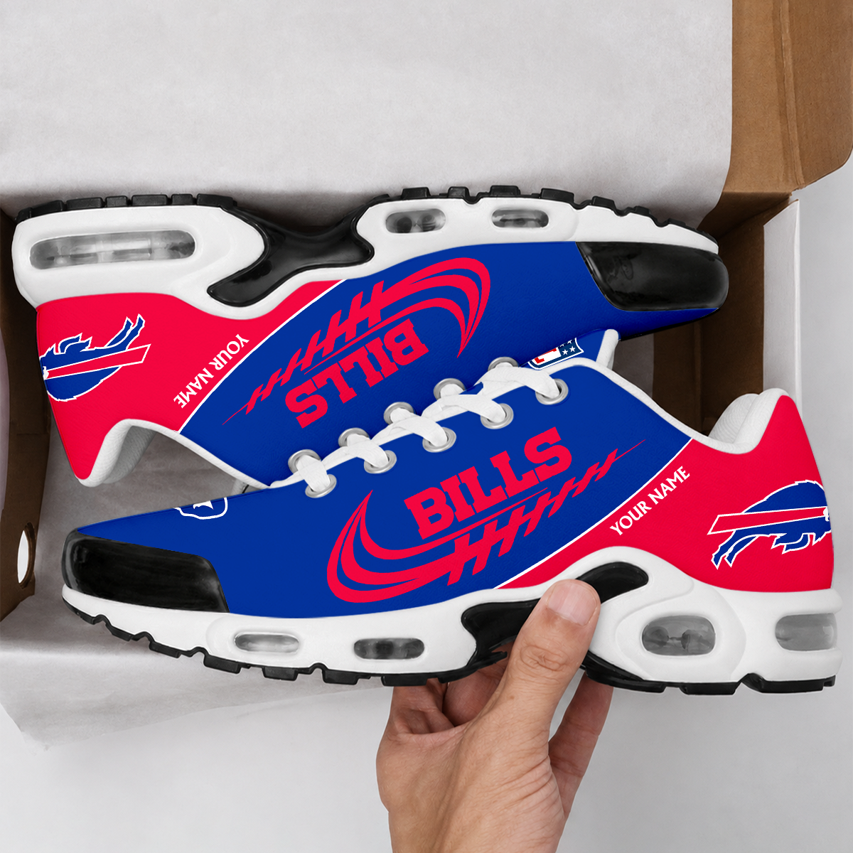 FLASH SALE - NEW CUSTOMIZED NFL03 BFB BUFFALO BILLS AIR MAX PLUS SNEAKERS