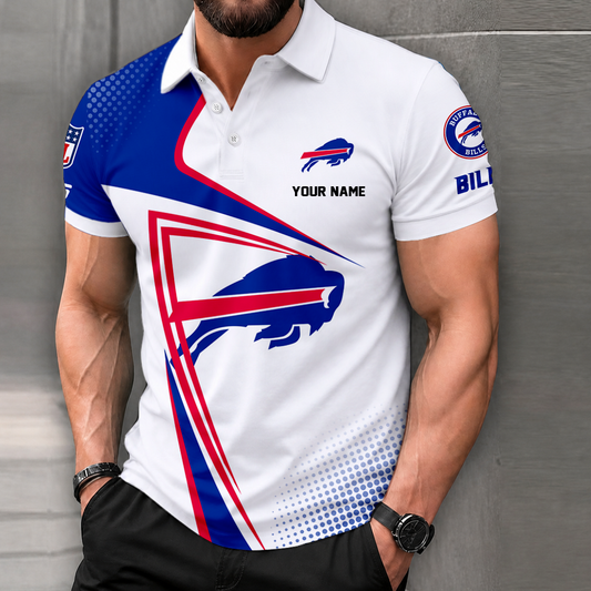 FINAL SALE - NEW CUSTOMIZED NFL03 BFB BUFFALO BILLS T-SHIRT, POLO SHIRT, ZIP POLO SHIRT, SWEATSHIRT, HOODIE & ZIP HOODIE