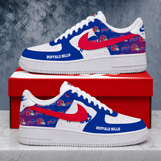 FINAL SALE - NEW CUSTOMIZED NFL03 BFB BUFFALO BILLS AF1 SHOES