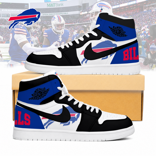 LIMITED EDITION - NEW CUSTOMIZED NFL03 BFB BUFFALO BILLS AIR JORDAN SNEAKERS