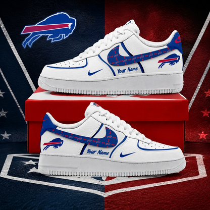 FINAL SALE - NEW CUSTOMIZED NFL03 BFB BUFFALO BILLS AF1 SHOES