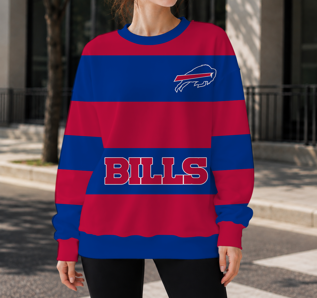 HOT DEAL- NEW CUSTOMIZED NFL03 BFB BUFFALO BILLS UNISEX SWEATSHIRT