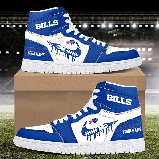 EXCLUSIVE EDITION - NEW CUSTOMIZED NFL03 BFB BUFFALO BILLS AIR JORDAN SNEAKERS