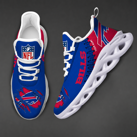 FINAL SALE - NEW CUSTOMIZED NFL03 BFB BUFFALO BILLS UNISEX MAX SOUL SHOES
