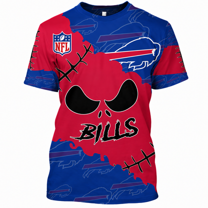 SPECIAL EDITION - NEW CUSTOMIZED NFL03 BFB BUFFALO BILLS HALLOWEEN SKULL APPAREL FOR FANS