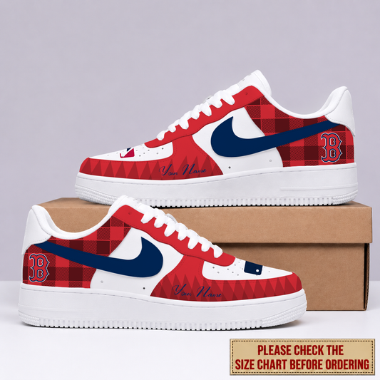 VIRAL EDITION - NEW CUSTOMIZED MLB03 BRS BOSTON RED SOX AF1 SHOES
