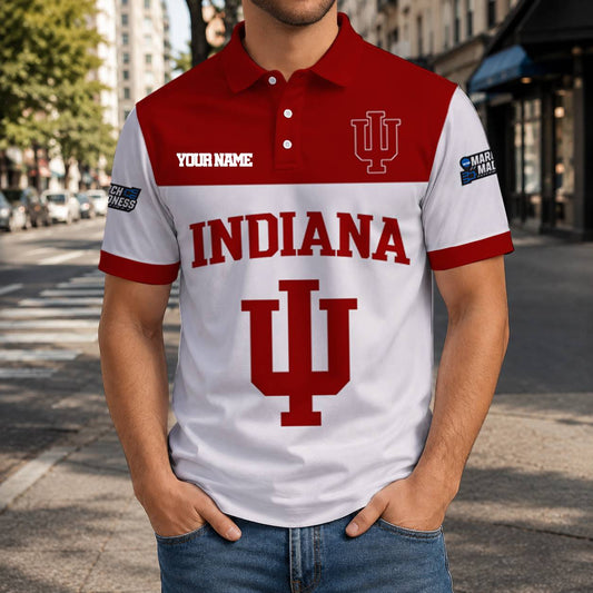 MEGA SALE - NEW CUSTOMIZED NCAA MAM03 IDH INDIANA HOOSIERS T-SHIRT, POLO SHIRT, ZIP POLO SHIRT, SWEATSHIRT, HOODIE & ZIP HOODIE