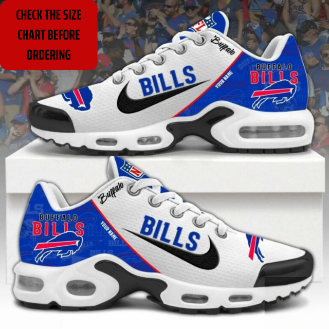 LIMITED EDITION - NEW CUSTOMIZED NFL03 BFB BUFFALO BILLS AIR MAX PLUS SNEAKERS