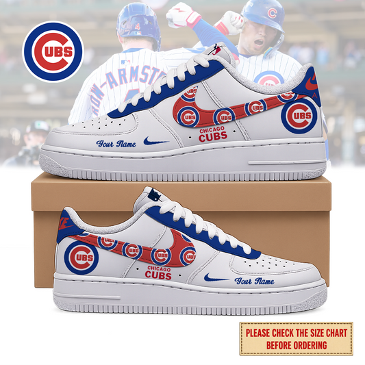 FINAL SALE - NEW CUSTOMIZED MLB04 CCS CHICAGO CUBS AF1 SHOES