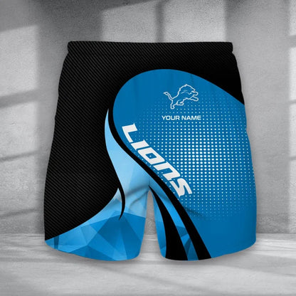 LIMITED EDITION - NEW CUSTOMIZED NFL04 DTL DETROIT LIONS POLO, T-SHIRT & SHORT PANTS SET