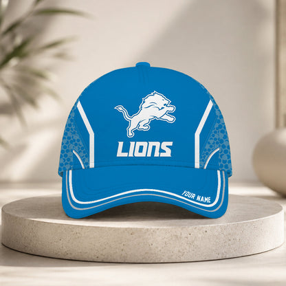 SPECIAL EDITION - NEW CUSTOMIZED NFL04 DTL DETROIT LIONS CLASSIC CAP