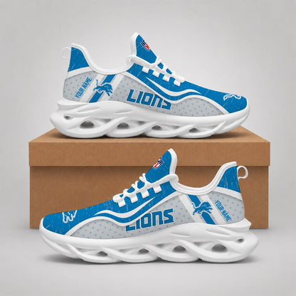 LIMITED EDITION - NEW CUSTOMIZED NFL04 DTL DETROIT LIONS MAX SOUL SHOES
