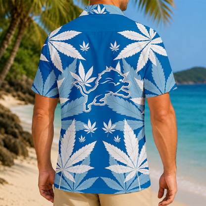 FINAL SALE - NEW CUSTOMIZED NFL04 DTL DETROIT LIONS UNISEX HAWAIIAN SHIRT