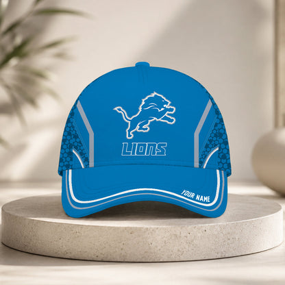 SPECIAL EDITION - NEW CUSTOMIZED NFL04 DTL DETROIT LIONS CLASSIC CAP