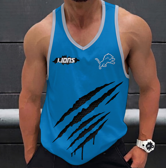 LIMITED EDITION - NEW CUSTOMIZED NFL04 DTL DETROIT LIONS UNISEX TANK TOP