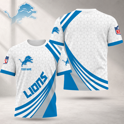 FINAL SALE - NEW CUSTOMIZED NFL04 DTL DETROIT LIONS T-SHIRT, POLO SHIRT, ZIP POLO SHIRT, SWEATSHIRT, HOODIE & ZIP HOODIE