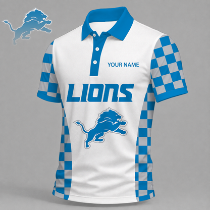 LIMITED EDITION - NEW CUSTOMIZED NFL04 DTL DETROIT LIONS T-SHIRT, POLO SHIRT, ZIP POLO SHIRT, SWEATSHIRT, HOODIE & ZIP HOODIE