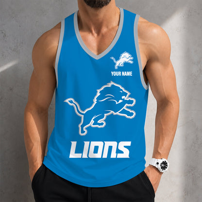 VIRAL EDITION - NEW CUSTOMIZED NFL04 DTL DETROIT LIONS TANK TOP