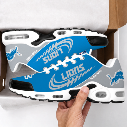 FLASH SALE - NEW CUSTOMIZED NFL04 DTL DETROIT LIONS AIR MAX PLUS SNEAKERS