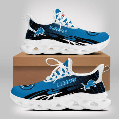 VIRAL EDITION - NEW CUSTOMIZED NFL04 DTL DETROIT LIONS UNISEX MAX SOUL SHOES