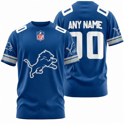FINAL SALE - NEW CUSTOMIZED NFL04 DTL DETROIT LIONS T-SHIRT, POLO SHIRT, ZIP POLO SHIRT, SWEATSHIRT, HOODIE & ZIP HOODIE