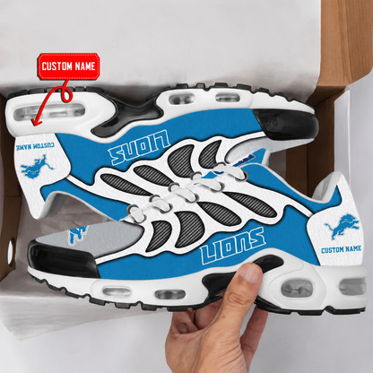 HOT DEAL - NEW CUSTOMIZED NFL04 DTL DETROIT LIONS AIR MAX PLUS SNEAKERS